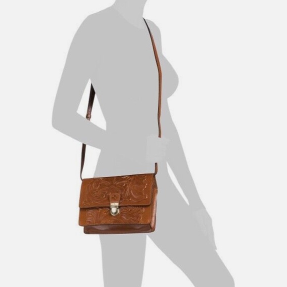 NIB PATRICIA NASH Locri Tooled Leather Crossbody Bag Purse - Picture 4 of 9
